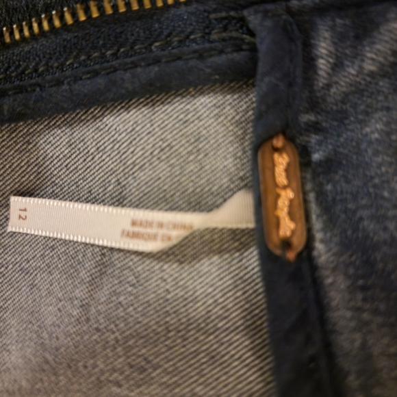 Free People Modern Femme Denim Mini Skirt Sz 12 - Picture 6 of 7